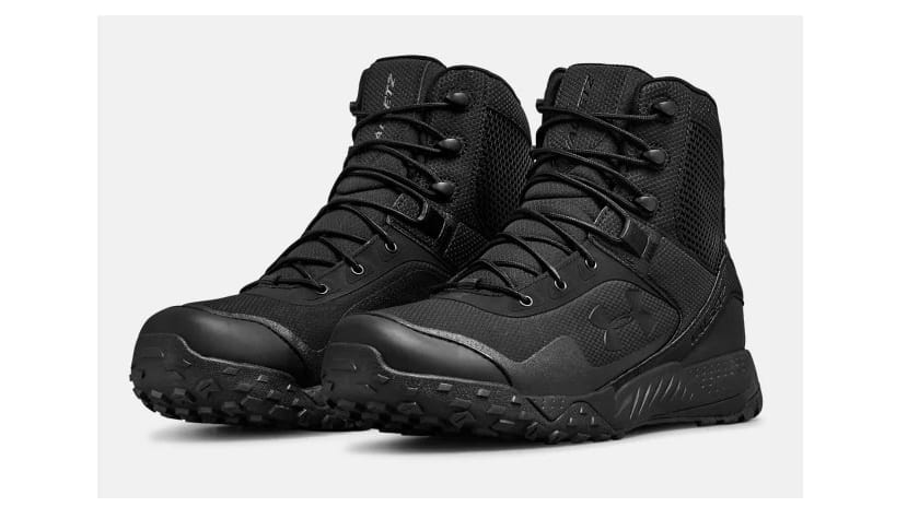 under armour black police boots