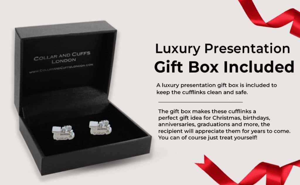 police cufflink gift box