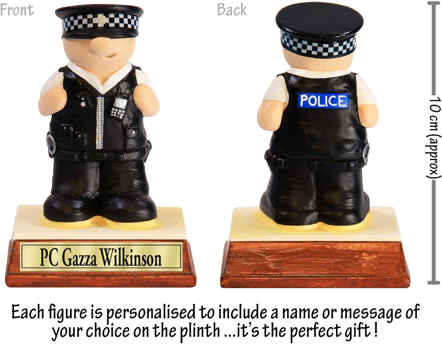 size measurement for police gift character